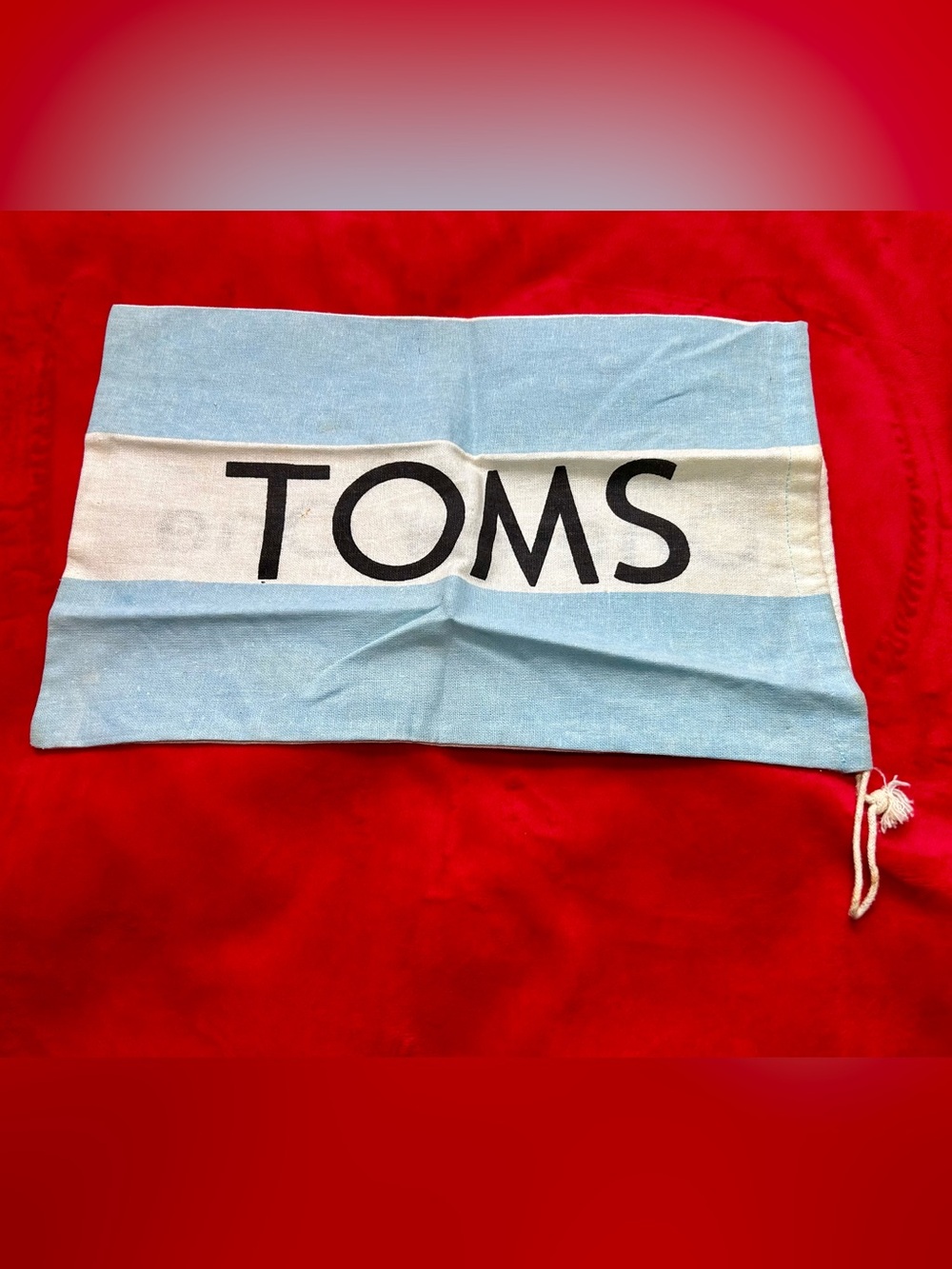 TOMS: Blue and White dust bag